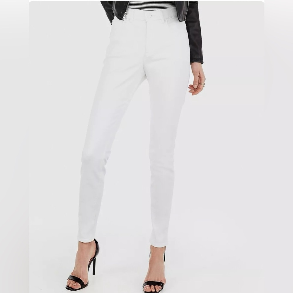Express white stretch + Denim Perfect Perfect Curves Leggings High Rise 4L